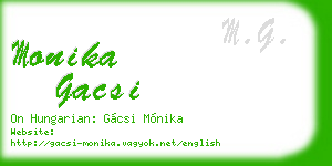 monika gacsi business card
